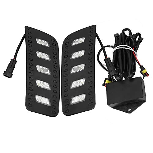 Yctze Cubierta de luz antiniebla DRL para Coche, 1 par de luz Diurna de un Solo Color Cubierta de lámpara antiniebla LED para Ranger 12-14