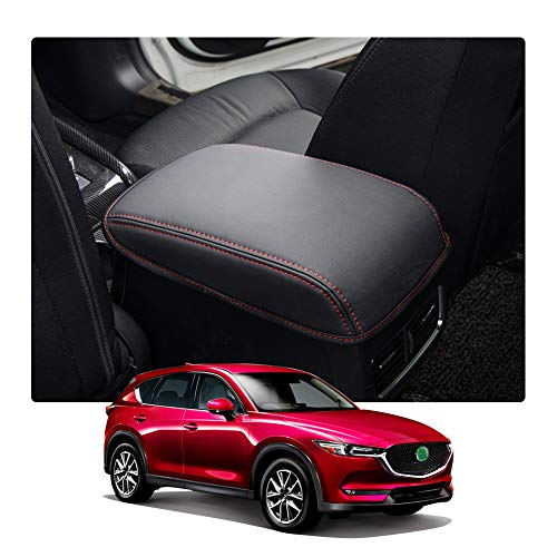 YEE PIN Mazd a CX-5 2 Generation Reposabrazos Caja Cuero Cubierta, para MZD CX-5 2 KF 2017-2019 Apoyabrazos de Consola Central Funda de Protección de Superficie Interior Accesorios