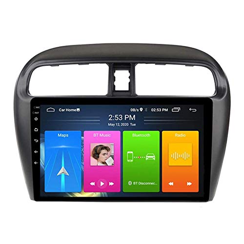 ZHANGYY Reproductor de Radio estéreo para Coche HD Touch Sn de 9 Pulgadas Compatible con Mitsubishi Mirage Attrage 2012-2018, navegación GPS con Android 8.1, FM/RDS/Bluetooth/Mirrorlink/cáma