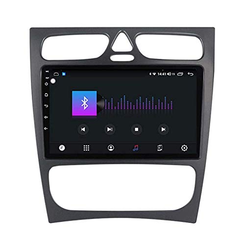 ZHANGYY Unidad Principal de navegación GPS Android 10.0 de 9 Pulgadas Compatible con Benz W209 2007-2012, Bluetooth/FM/RDS/Controles del Volante/Mirror Link/Cámara de visión Trasera, 4 núc