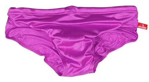 Z.L.F.J.P Troncos de natación para Hombre Transparentes Breves Trunks Hombres Natación Sunga Masculina bañador Corto Deslizamiento bajo la Cintura del Traje de baño (Color : Glitter Purple, Size : M)