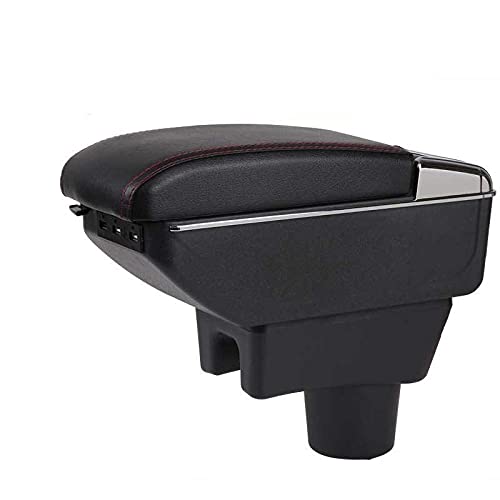 Zyuan Reposabrazos para Mitsubishi Space Star Bood Box Accesorios Interiores ShanDD (Color : A Black Red Line)