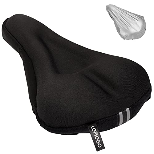 28 * 19cm Sillín Cubre Bicicleta,Asiento de Bicicleta Gel,Sillín Cojín Suave para Bicicleta,con Funda Anti-Polvo y Impermeable para Bicicleta de Carretera,de montaña y Urbana