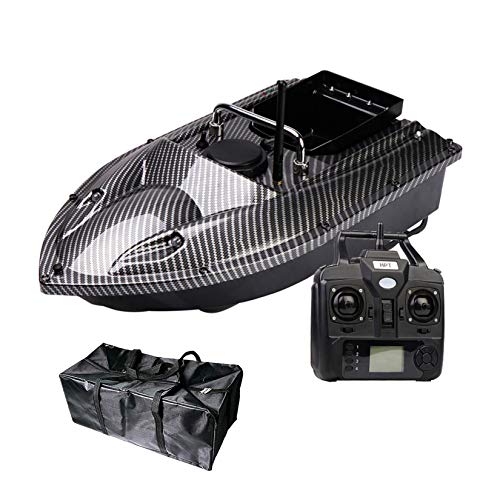 500M Control Remoto Pesca Barco Finder Finder Barco Pesca RC Bait Barco con LED Noche Luz y Bolso,Carbon Fiber,5200mAh