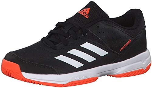 Adidas Court Stabil Jr, Zapatillas de Balonmano Unisex niño, Negro (Negbás/Ftwbla/Narsol 000), 32 EU