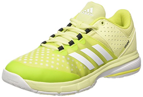 adidas Court Stabil W, Zapatillas de Balonmano Mujer, Amarillo (Ice Yellow/FTWR White/Utility Black), 38 2/3 EU