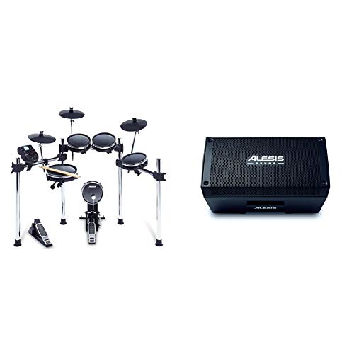 Alesis Surge Mesh Kit + Strike Amp 8 - Batería Electrónica de 8 Piezas con Cabezales de Malla y Altavoz activo con amplificador portátil de 2000 W