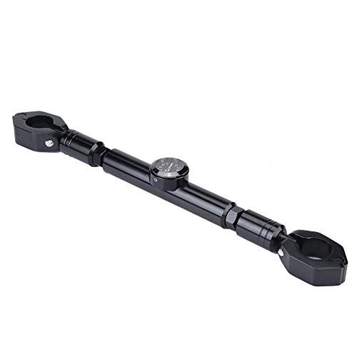 Aramox Manillar de La Barra Transversal de la Motocicleta, Refuerzo de Aleación de Aluminio Barra de Sujeción Ajustable Balun Abrazadera Diámetro Diámetro 22 mm Aplicable (black)