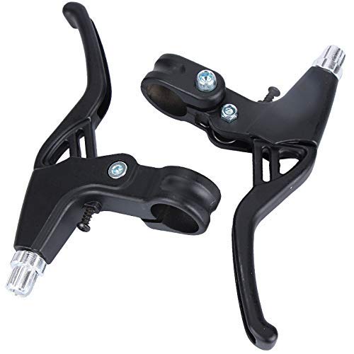 ASEOK Manija de Freno de Bicicleta Mountain Road Bike Palanca de Freno Manillar Frenos Universales para Bicicletas, Aleación de Aluminio Freno de Bicicleta 2.2cm Diámetro Un Par (Negro)