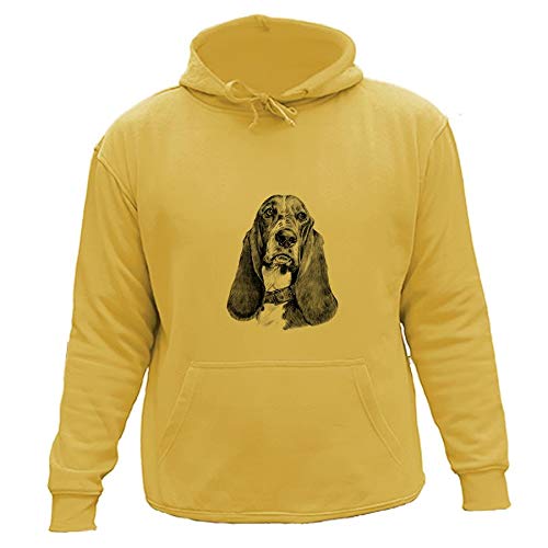 AtooDog Sudadera de Caza - Perro, Basset artesiano de Normandía (5-6, Amarillo,30358)