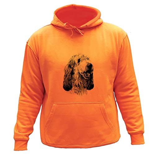 AtooDog Sudadera de Caza - Perro, Grifón (9-11, Naranja,30357)