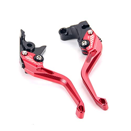 Auzkong Palancas de embrague de freno cortas ajustable para Benelli TNT 125/135 2017-2019 2018 rojo