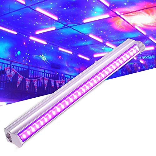 Barra de Luz UV Led,Lacyie 12W 24LED UV Bar Luz de Etapa Negra Luz Metálico Lave la Luz de Pared Lámpara dj UV Luces Estroboscópicas para Fluorescencia Fiesta Decoración Disco Concierto DJ Navidad