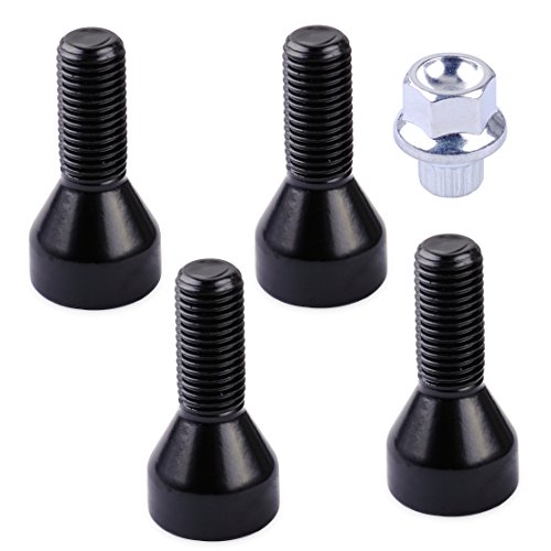 beler 4Pcs M12 x 1.5mm Bloqueo de la Rueda Llavero antirrobo Clave Juego de Ajuste para BMW E32 E34 3 5 7er Mini Cooper