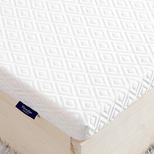 benn Cubrecolchón de espuma viscoelástica para cama de matrimonio de 5 cm de grosor con espuma viscoelástica transpirable extraíble y lavable, diseño antideslizante, certificado OEKO-TEX 135 x 190 cm