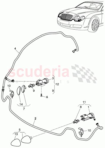 Bentley 3W8955102A Jet Carrier - Repuesto para Bentley Continental GT/GTC/Supersports