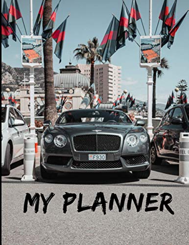 Bentley Continental GT Undated Quarterly Planner For Men: Custom interior to write in with to do lists, notes,log book, calendar. Perfect gift for  birthday or any occasion