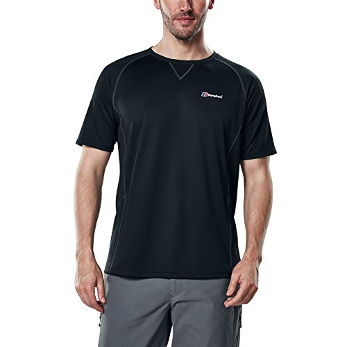 Bergahgus Tech 2.0 Basecrewss Camiseta, Hombre, Negro, M