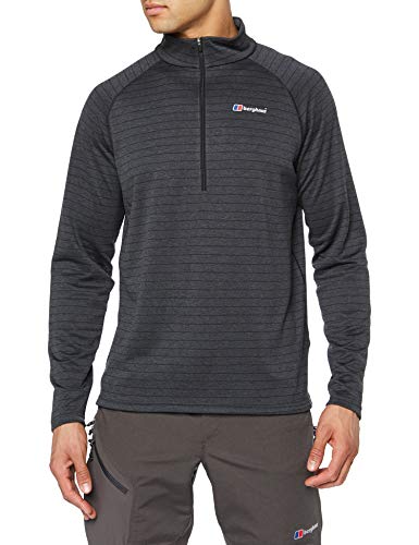 Berghaus Thermal Tech Long Sleeve Half Zip Camiseta, Black/Carbon, XS