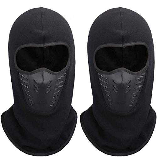 BESTZY 2pcs Pasamontañas Moto Invierño, Pasamontaña Multifuncional Impermeable Balaclava a Prueba de Viento para Ciclismo, Esqui, Senderismo y Snowboard