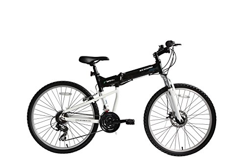 Bicicleta Mtb Plegable Ecosmo 26Af18Bl con Ruedas de 26\", Marco de Aluminio, Cambios Shimano