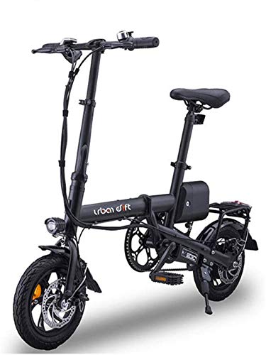 Bicicletas Eléctricas, Plegable bicicleta eléctrica, aleación de aluminio de bicicleta eléctrica unisex adulta juvenil 12 pulgadas 25 kmh 36V 350W Ebike 8AH con pedales Power Assist ,Bicicleta