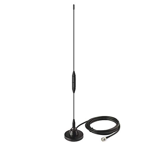 Bingfu VHF UHF Ham Radio Mobile Radio Antenna Police Radio Scanner Antenna Magnetic Base BNC Male Antenna for Uniden Bearcat Whistler Radio Shack Police Scanner Cobra Midland Amateur Radio Transceiver