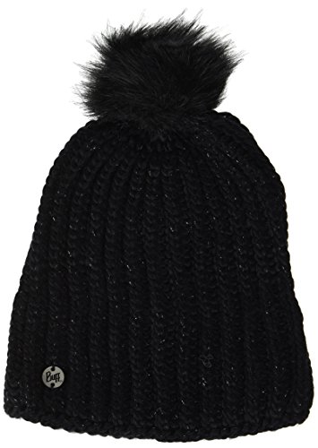 Buff Mujer Knitted y Polar Tiene Glen Gorro, Black Chic, One Size