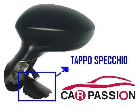 Campana tapa Packer Izquierda SX Base Espejo retrovisor de plástico negro