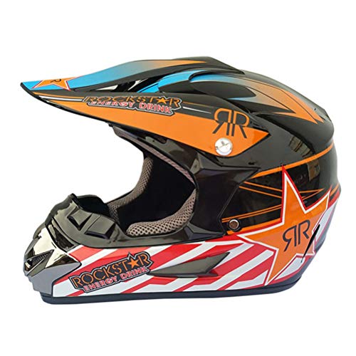 Casco Moto Carreras Casco de bicicleta Dibujos animados ATV Dirt Bike Downhill MTB DH Casco cruzado Capacetes Casco de motocross