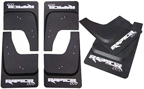 CCIG Guardabarros De Goma con Aletas De Barro De 4 Piezas Negras, para Ford Raptor F-150 2007-2020 Tornillos De Fijación De La Protección contra Salpicaduras Trasera Delantera, EST