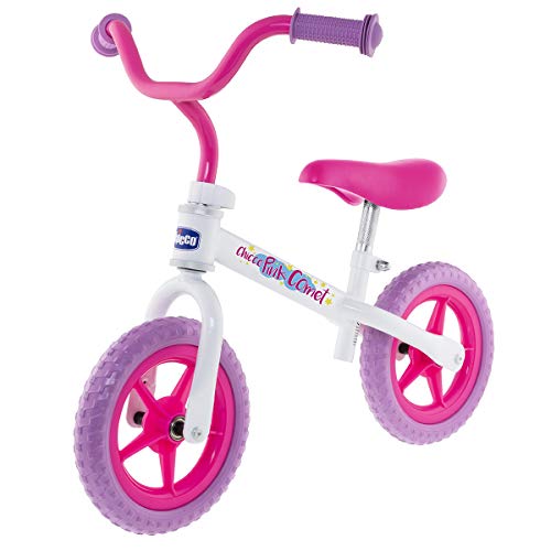 Chicco- First Bike Pink Comet Bicicletas Sin Pedales, Color Rosa/Blanca, (00001716030000)