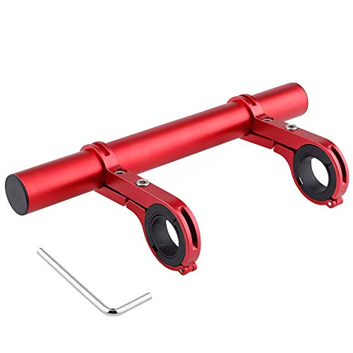 CHUER Extensor de Manillar para Bici, Soporte Manillar Bicicleta Soporte de Extensión con Abrazaderas Dobles, Soporte para Luz de Bicicleta MTB, GPS, Teléfono, Velocímetro - 20CM