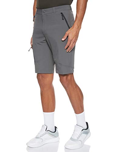 Columbia Triple Canyon Pantalón Corto con Protección Solar 50, Hombre, Gris (Grill, Black), W30/L10