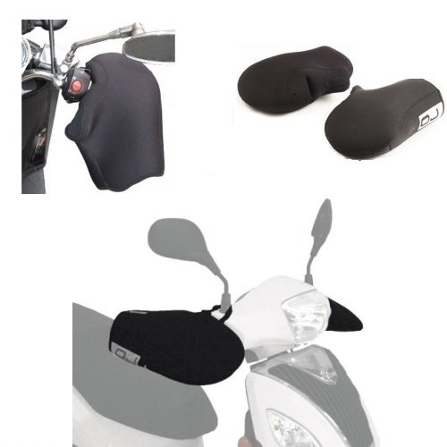 Compatible con Beta Motor Ark 50 Manguitos DE Neopreno Impermeable OJ JC010 Cubiertas UNIVERSALES para Motocicletas Scooter PUÑOS Negros