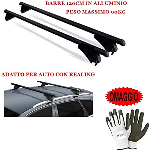 Compatible con KIA Niro 2020 Barras DE Techo DE Coche 120CM 90KG Barra DE Coche con BARANDILLA FIJADA Completamente AL Techo EN Aluminio Aprobado