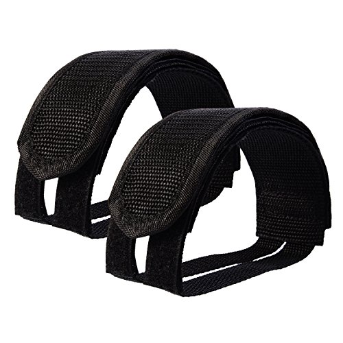 Correas de Pedal de Bicicleta Correa de Pies de Bici para Bicicleta de Engranaje Fijo, Negro