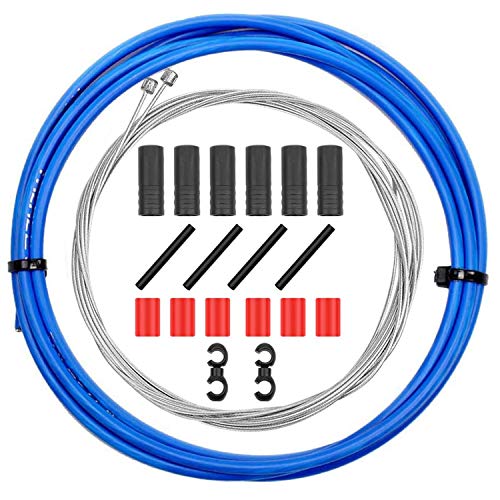 CTRICALVER - Cable de freno para bicicleta de montaña, juego de cables de freno de bicicleta de montaña, cables de freno universales para MTB/bicicleta de carretera (azul)