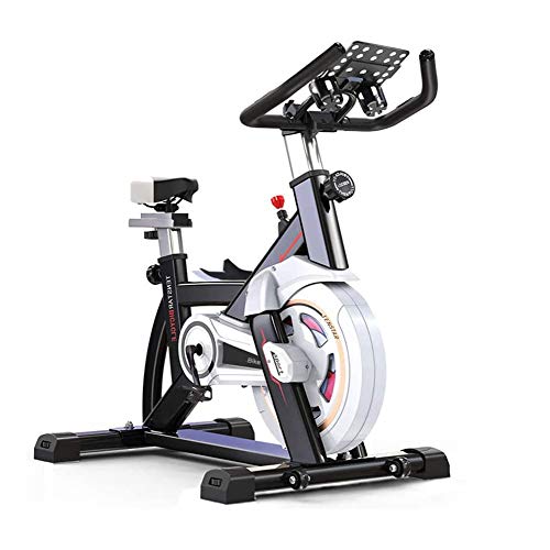 Cubierta de bicicleta de ejercicios, bicicleta de spinning ajustable con soporte de IPAD, Silent correa de transmisión de una manera más cómoda, Teniendo fuerte, conveniente for el hogar Cardio entren