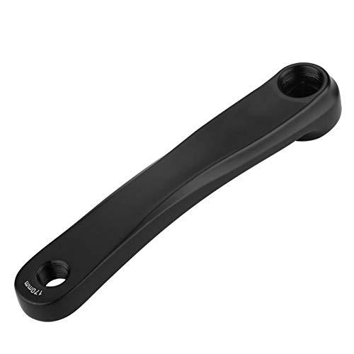 DAUERHAFT Manivela Izquierda de Bicicleta 170 mm Brazo de manivela de Bicicleta Pulido Fino y Pintura excelente Aleación de(Black, Square Hole)