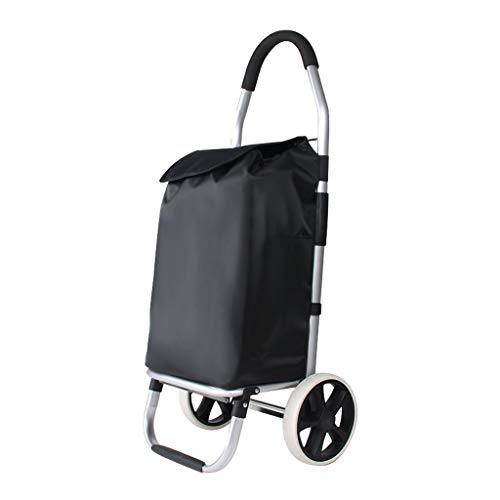 Desconocido GF Carretilla portátil ~ Carro de la Compra para Comprar la Carretilla del alimento acoplado del Remolque Aluminio Que dobla la Bici de montaña Portable Carro hogar