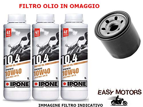 Desconocido Kit DE Mantenimiento DE Motor DE Aceite 10W40 IPONE + Filtro Olio Benelli LS Quattro CIL. 500 76/80