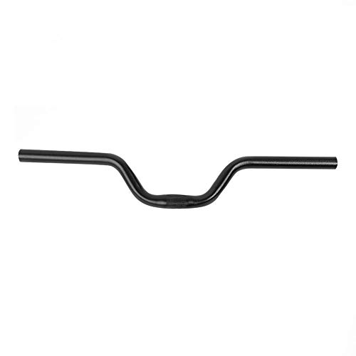 Dioche Manillar de Bicicleta, Bicicleta de Carretera de Aluminio Ligero Bicicleta de Piñón Fijo Rueda Vertical Barra de Manillar 25.4mm(Negro)