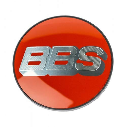 Disco de emblema original BBS plateado/rojo, 70,6 mm, edición Nürburgring