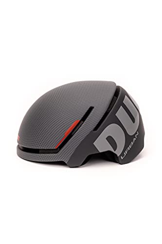 Ducati Casco Rigido Urban, Chiusura magnetica Ultraligero para Bicicleta y Patinete, Unisex Adulto, Negro, Talla única