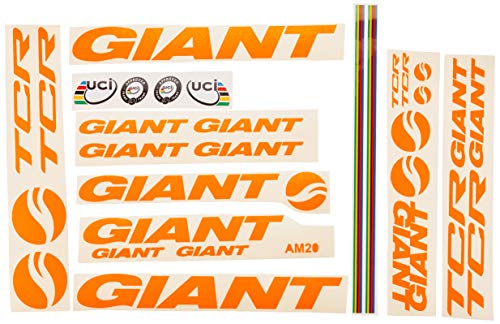 Ecoshirt 9Y-SCCE-J9W5 Pegatinas Frame Cuadro Giant TCR Am20 Stickers Aufkleber Decals Adesivi Bike BTT MTB Cycle, Naranja