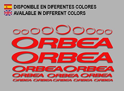 Ecoshirt, O8-BE95-IMF3, Pegatinas Orbea F208 Stickers Aufkleber Decals Adesivi Bicycle Bike MTB BTT, Rojo