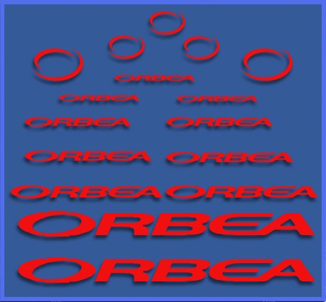 Ecoshirt Q0-B4Q3-BARC Pegatinas Orbea Dr04 Vinilo Adesivi Decal Aufkleber Клей MTB Stickers Bike, Rojo
