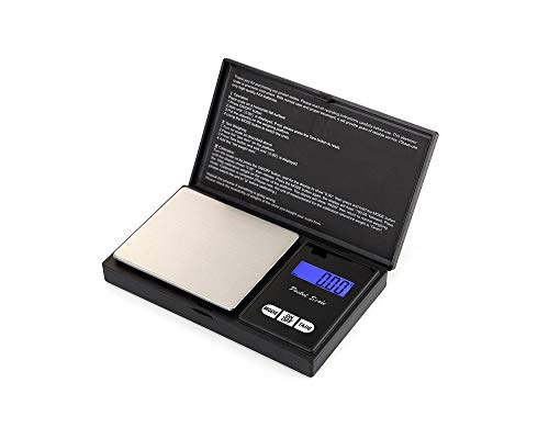 Eidyer Digital de Bolsillo, Báscula Digital de Bolsillo 500g~0.01g para Joyería con Pantalla LCD, Balanza Electronica de Joyas, Balanza De Precision con Función De Contador