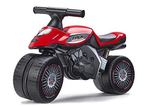 FALK Falk Racing Team – Moto draisana a Partir de 12 Meses – Fabricado en Francia – Ruedas Extra Grandes – Desarrolla el Equilibrio y la motricidad – 430